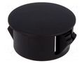 Stopper; H: 10.3mm; Wall thick: 3.3mm; black; polyamide; UL94V-2 FIX&FASTEN FIX-M17