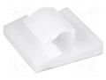 Self-adhesive cable holder; 4mm; polyamide; natural; UL94V-2 FIX&FASTEN FIX-WCT-4