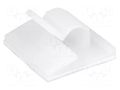 Self-adhesive cable holder; 6mm; polyamide; natural; UL94V-2 FIX&FASTEN FIX-WCT-6