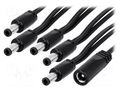 Cable; 2x0.5mm2; DC 5,5/2,5 plug x5,DC 5,5/2,5 socket; straight ESPE DC.SPL.1000.0035
