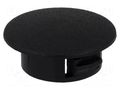 Stopper; H: 5.5mm; Wall thick: 1.4mm; black; polyamide; UL94V-2 FIX&FASTEN FIX-M09S