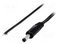 Cable; 2x0.5mm2; wires,DC 4,0/1,7 plug; straight,Sony; black BQ CABLE DC.CAB.1000.0150