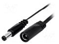 Cable; 2x0.5mm2; DC 5,5/2,1 plug,DC 5,5/2,1 socket; straight BQ CABLE DC.EXT.0200.0050