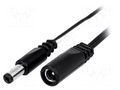 Cable; 2x0.5mm2; DC 5,5/2,1 plug,DC 5,5/2,1 socket; straight BQ CABLE DC.INV.0200.0050