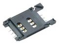 SIM/SAM MEMORY SOCKET, 6POS C707 10M006 500 2A
