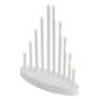 LED candlestick, white, 24.5 cm, 3x AA, indoor, warm white, timer, EMOS DCAW01 8592920093221