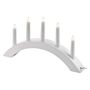 Candlestick for 5x E10 bulbs, wooden, white, arch, 20x38 cm, indoor, warm white, EMOS DCAZ01 8592920093283