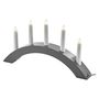 Candlestick for 5x E10 bulbs, wooden, grey, arch, 20x38 cm, indoor, warm white, EMOS DCAZ02 8592920093290