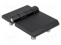 Hinge; Width: 90mm; zinc and aluminium alloy; black; H: 60mm RST ROZTOCZE 3.512.22