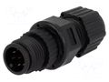Connector: M12; plug; PIN: 8; male; 30V; straight; IP67,IP68; plastic AMPHENOL LTW 12P-08BMMA-SL8001