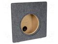 Car loudspeaker enclosure; MDF; grey melange; 250mm; Škoda; 15l BASSER OBGL.SKODA.01