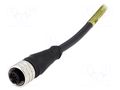 Connector: M12; plug; female; Micro-Change; PIN: 4; straight; 4A MOLEX MX-1200060015
