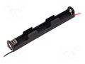 Holder; AAA,R3; Batt.no: 2; cables; 150mm; black COMF BH-425A