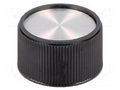 Knob; without pointer; thermoplastic; Øshaft: 6mm; Ø28x16mm; black OKW A1328160