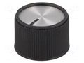 Knob; with pointer; aluminium,thermoplastic; Øshaft: 6mm; black OKW A1324260