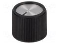 Knob; with pointer; aluminium,thermoplastic; Øshaft: 6mm; black OKW A1320260