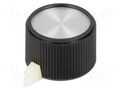 Knob; with pointer; aluminium,thermoplastic; Øshaft: 6mm; black OKW A1318560