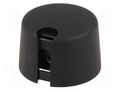 Knob; with pointer; plastic; Øshaft: 6.35mm; Ø31x16mm; black; A10 OKW A1031639