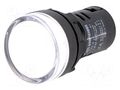 Control lamp; 22mm; L22; -20÷60°C; Illumin: LED; 230V; Ø22.5mm; IP65 AUSPICIOUS L22-W-220