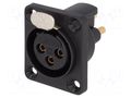 Connector: XLR; socket; female; 5A; PIN: 3; sealed,with push button CLIFF CP30080