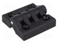 Hinge; Width: 65.2mm; polyamide; black; H: 64mm; Holes no: 4 RST ROZTOCZE 3.545.002