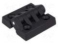 Hinge; Width: 50mm; polyamide; black; H: 50mm; Holes no: 4 RST ROZTOCZE 3.545.001
