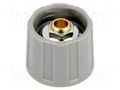 Knob; without pointer; ABS; Øshaft: 6mm; Ø20x15.5mm; grey; A2520 OKW A2520068