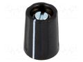 Knob; with pointer; ABS; Øshaft: 6mm; Ø13.5x15.5mm; black; A2613 OKW A2613060