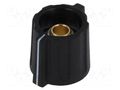 Knob; with pointer; ABS; Øshaft: 6mm; Ø16x15mm; black; Shaft: smooth OKW A2816060