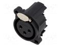 Connector: XLR; socket; female; 6A; 133V; PIN: 3; angled 90°; THT AMPHENOL AC3FAH-AU-PRE