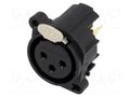 Connector: XLR; socket; female; 6A; 133V; PIN: 3; straight; THT AMPHENOL AC3FAV-AU-PRE