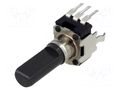 Potentiometer: shaft; single turn,vertical; 10kΩ; ±20%; 6mm; mono ALPS RK09D1130C2P