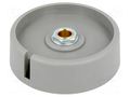 Knob; with pointer; polyamide; Øshaft: 6mm; Ø50x16mm; grey OKW A3050068