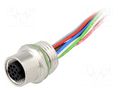 Connector: M12; socket; PIN: 12; female; straight; cables; 0.5m HARTING 21033532C00