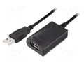 Repeater USB; USB 2.0; USB A socket,USB A plug; 5m; 480Mbps GOOBAY A-USB-EXTENDER.04