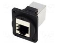 Coupler; FT; Cat: 5e; shielded; 8p8c; RJ45 socket,both sides CLIFF CP30220SX