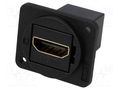 Coupler; HDMI socket,both sides; shielded; XLR standard; 19x24mm CLIFF CP30200GX