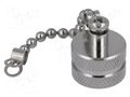 Protection cover; IP67; metal; chain; male M12 connectors AMPHENOL LTW CAP-WBDMSPB2