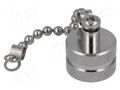Protection cover; IP67; metal; chain; male M12 connectors AMPHENOL LTW CAP-WBDMSPB2