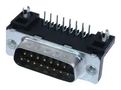 D-SUB CONN, R/A PLUG, DE, 9P, PANEL D09P13A4GL00LF
