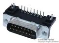D-SUB CONNECTOR, R/A, PLUG, 15POS, TH D15P13A4GX00LF