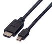 CABLE, MINI DP-HDTV PLUG, 1.5M, BLACK 11.04.5789