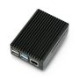 Case for Raspberry Pi 4B - with cutouts - aluminum - black DNG-18742