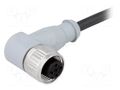 Connector: M12; plug; female; PIN: 4; angled 90°; cables; 3m CONEC 43-10201