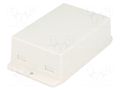Enclosure: multipurpose; X: 70.6mm; Y: 105mm; Z: 35.5mm; ABS; white GAINTA NUB1057035WH