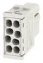 HEAVY DUTY MODULE, RCPT, 8POS, 20-12AWG HDC MHE 8 FC