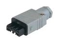 POWER CONN, RCPT, 4+PE, SCREW, CABLE STAK 4 GRAU/GREY