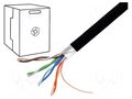 Wire; F/UTP; 4x2x24AWG; 5e; wire; CCA; outdoor; Insulation: PE; black VCOM F/UTP5E-SCCA305-O