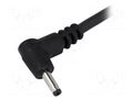 Cable; 2x1mm2; wires,DC 5,5/1,7 plug; angled; black; 1.5m BQ CABLE DC.CAB.1811.0150