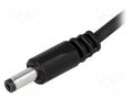 Cable; 2x1mm2; wires,DC 4,8/1,7 plug; straight; black; 1.5m BQ CABLE DC.CAB.1410.0150